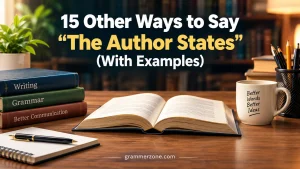 15 Other Ways to Say “The Author States” (With Examples)